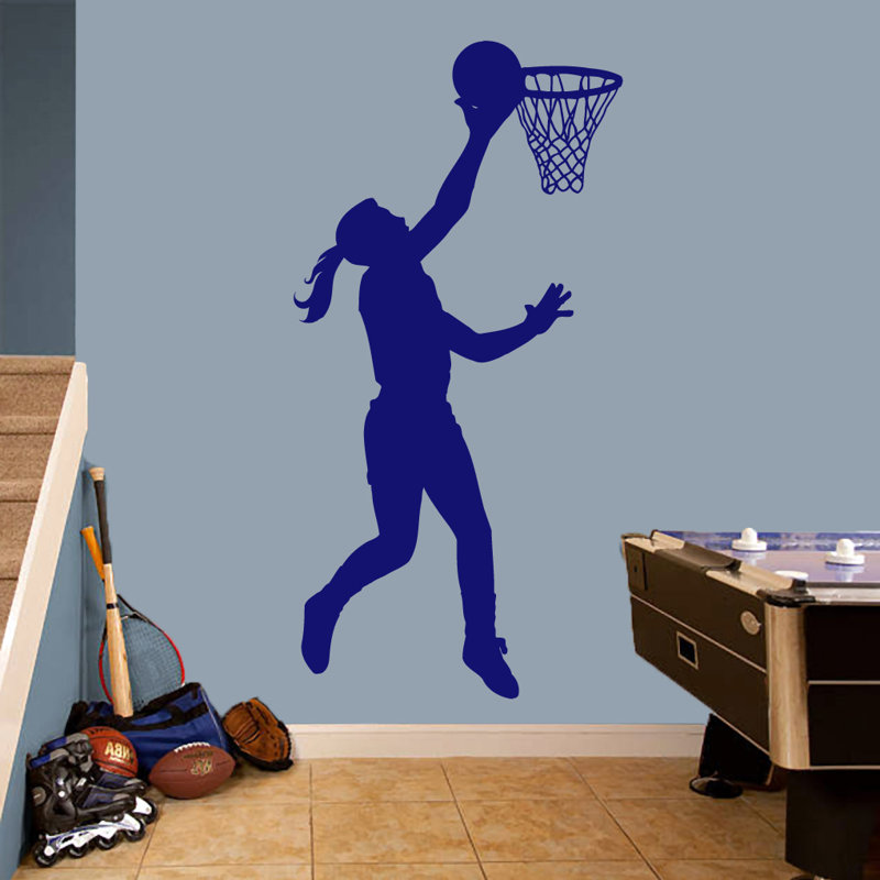 Adhésif décoratif basketball, Bleu marine