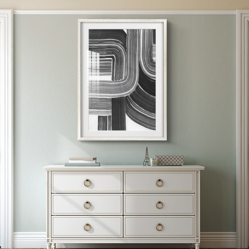 United Highway II - impression encadrée, H 19,5 po x l 16,5 po, Blanc