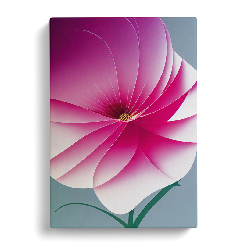 Carnation Flower Suprematism - Wrapped Canvas, 60cm H x 40cm W x 3cm D