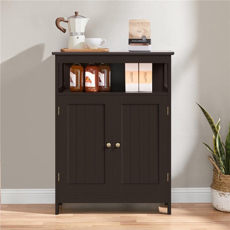 Armoire de salle de bain autoportante 31,5 po Pylesville, Brun