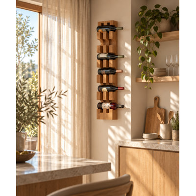 Solid Wood Wine Bottle Rack