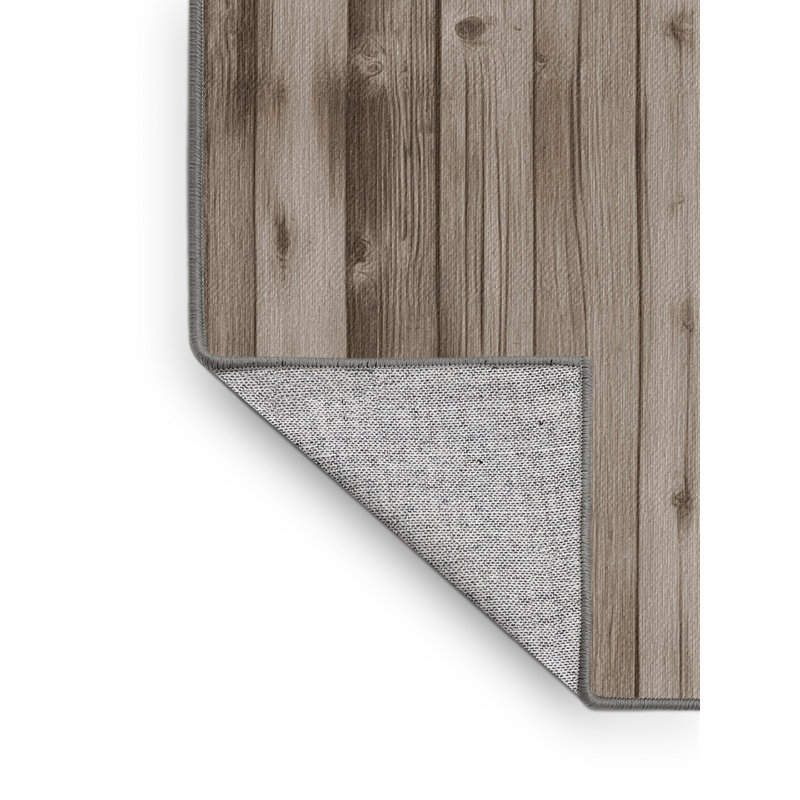 Washable Boardwalks Nautical Area Rug, Square 4'