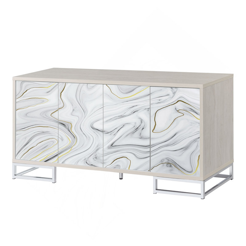 Versatile Console Cabinet With Stylish Finish And Ample Storage