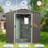 8Ft X 4Ft Outdoor Metal Shed With Galvanized Iron Frame & Easy Assembly Feature - Gray Foundation, Weather- Panels Lock-125291584