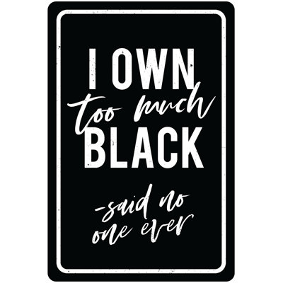 Own Too Much Black - Wrapped Canvas Print