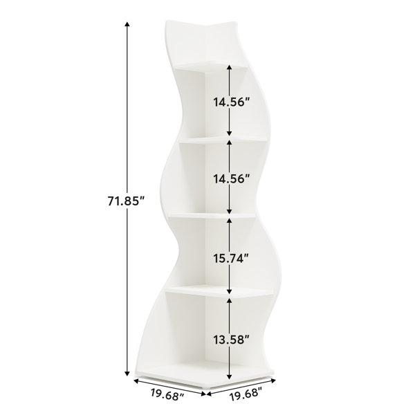 Millwood Pines Aleksis Corner Storage Bookcase