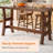 63'' Solid Wood Bar Table with Footrest