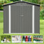Remise de rangement en métal de 4 pi x P 7 pi, grande remise en métal pour outils de jardin avec toit incliné et double porte verrouillable, remise extérieure pour la cour de jardin-99364106