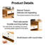 Support pour écran d'ordinateur en bambou naturel avec support pour bureau et 2 tiroirs de rangement