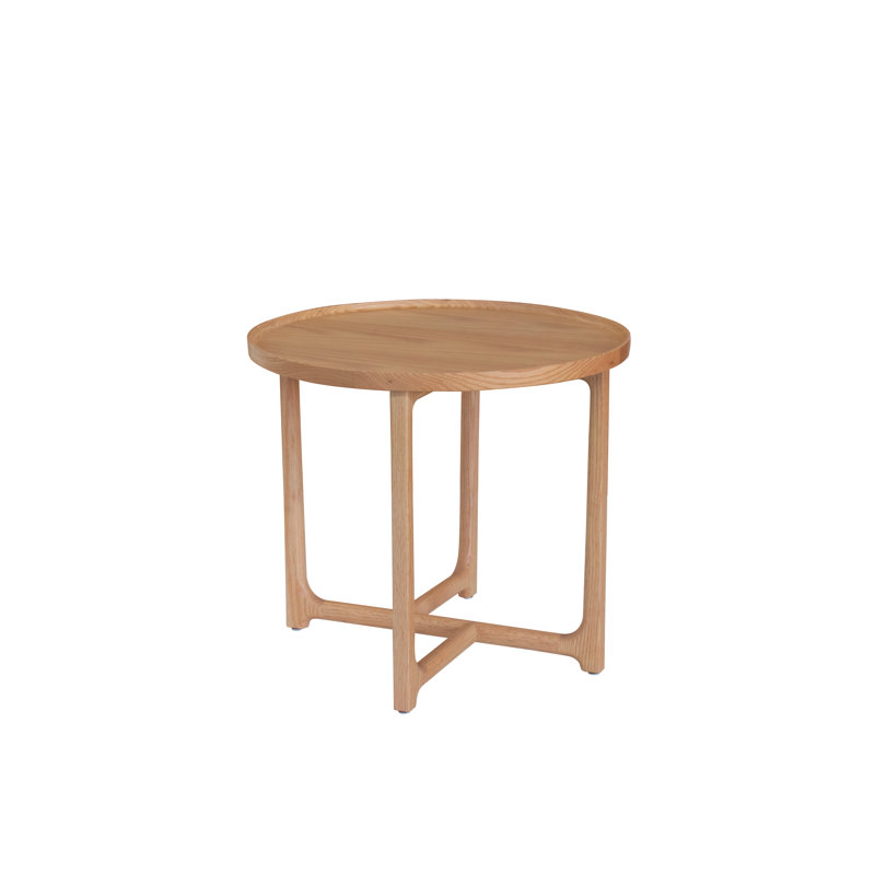 Lyrical Solid Wood End Table, 19.1" H x 21.7" W x 21.7" D, Natural Oak