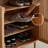 Modern Burlywood Solid Wood Shoe Storage
