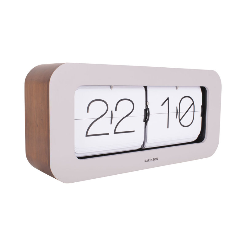 Wood Wall Clock, Warm Grey