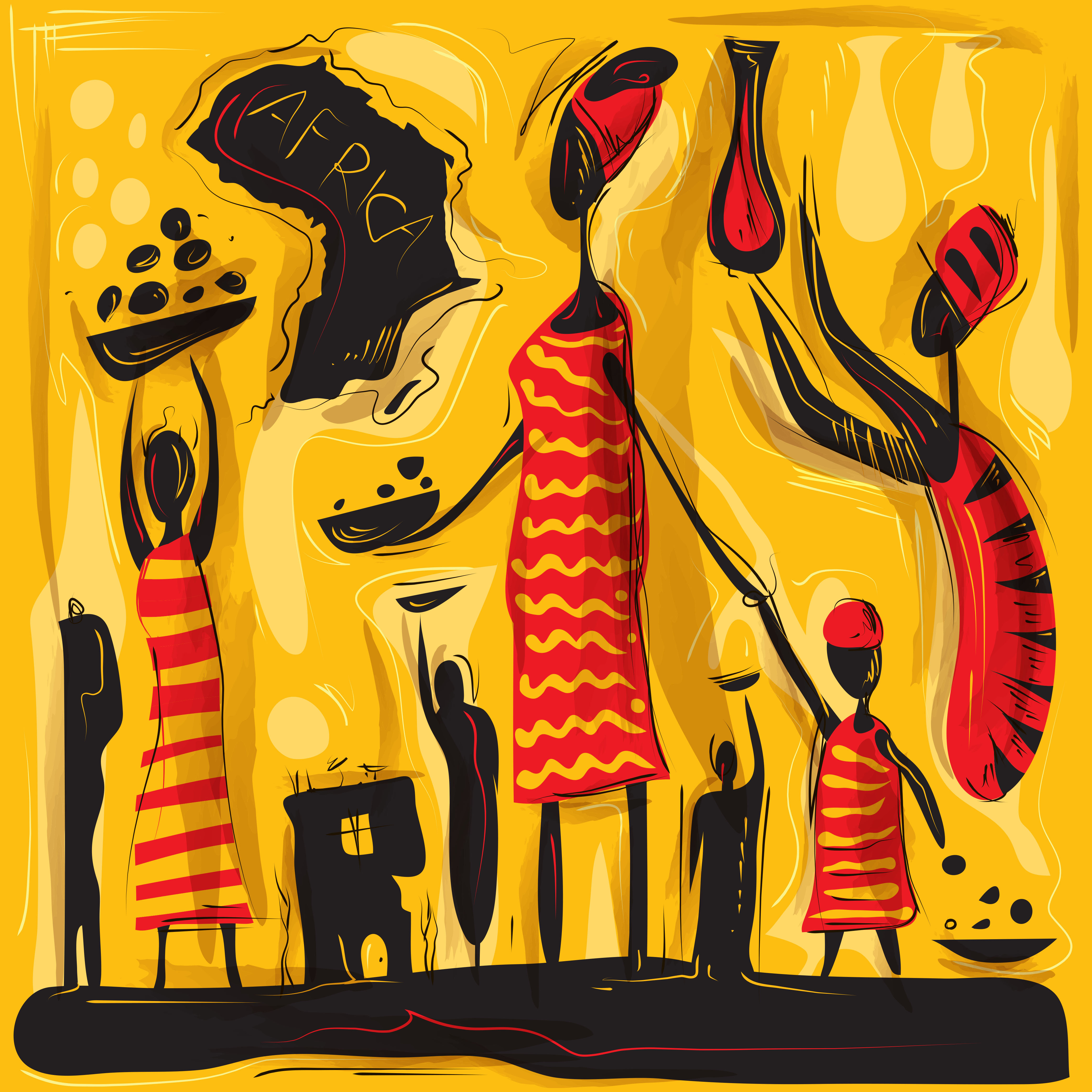 Langley Street Keim Abstract African Art, Africa Safari, Tribal Life