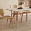 Table de salle à manger moderne et simple en bois de frêne durable-107385382