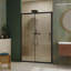 Porte de douche coulissante simple, porte de douche en verre trempé transparent épais avec poignée en acier inoxydable