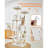 Cat Tree, 71.7-Inch Cat Tower For Indoor Cats, Plush Multi-Level Cat Condo With 13 Scratching Posts, 2 Perches, 2 Caves, Hammock, 2 Pompoms, Cream White MS013LC