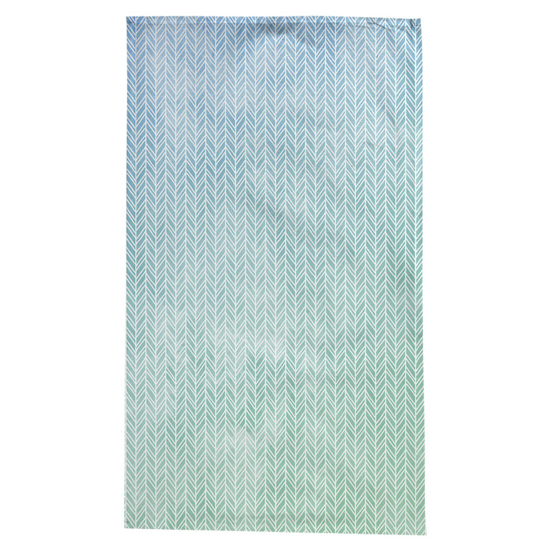 Nappe à motif chevrons Leffel, Bleu / vert