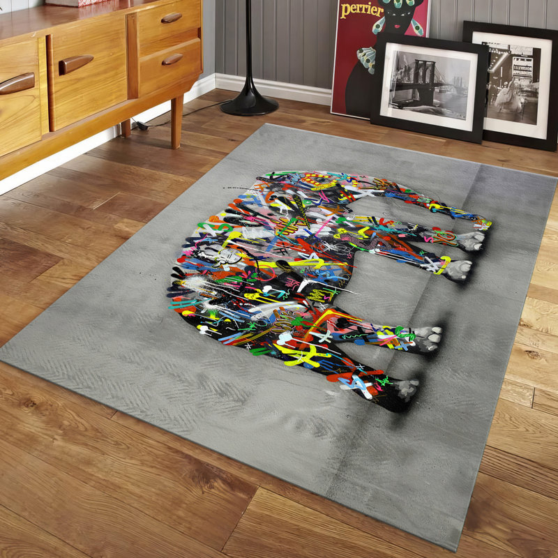 Vintage-Inspired Bohemian Printed Rug with Intricate Floral and Geometric Patterns Ideal for Enhancing the Aesthetic Appeal of Any Living Room or Bedroom Space