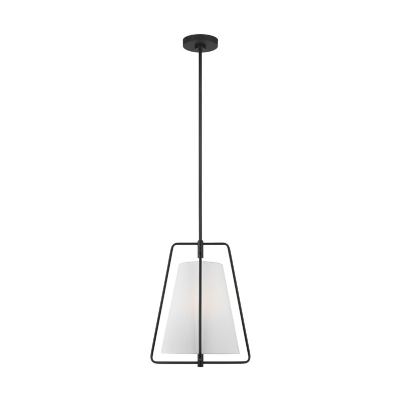 Luminaire suspendu conique 1 lumière Shamar Dalena, Nuit noire