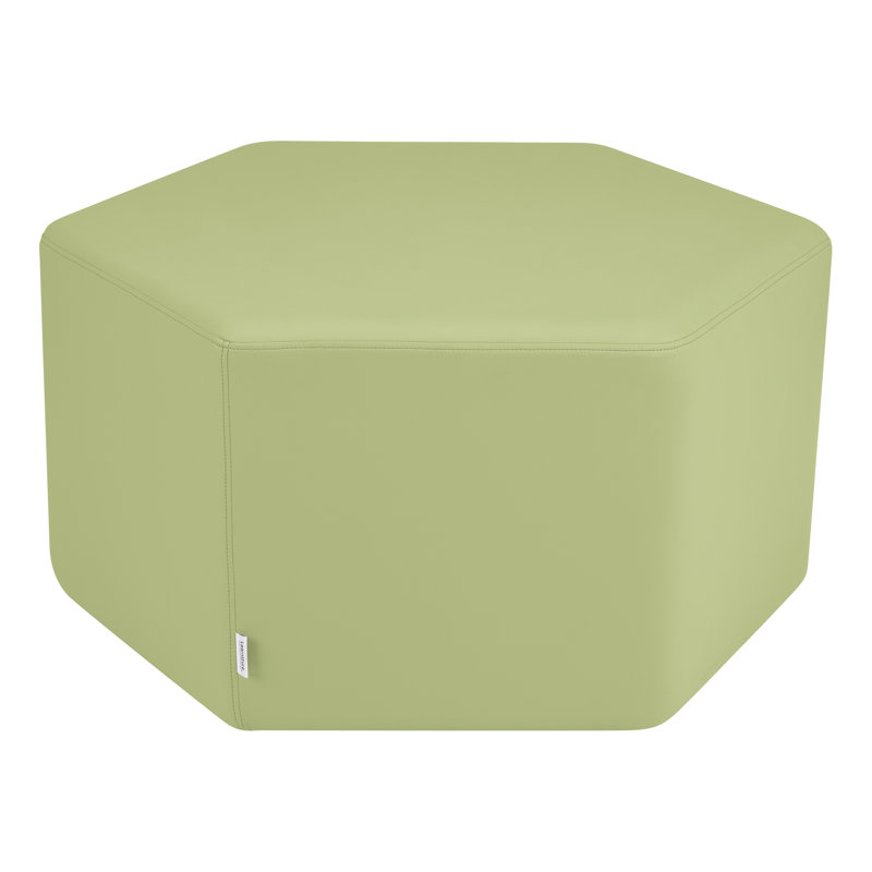 Tabouret hexagonal structuré en savoir plus, H 18 po x l 30,5 po x P 34,5 po, Non, Vert fougère