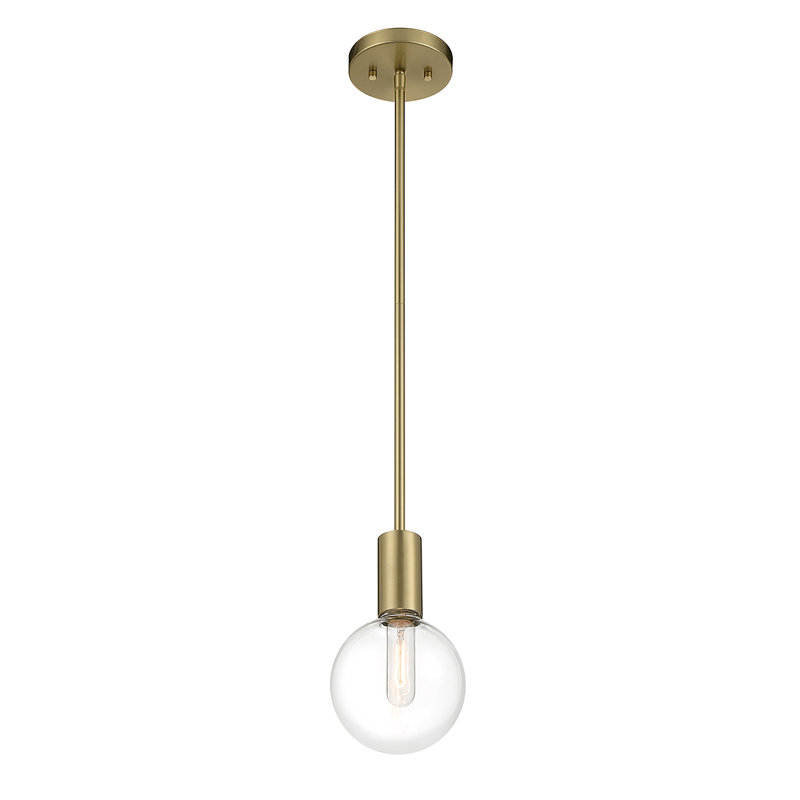 Luminaire suspendu en forme de globe à 1 lumière en brun Lakwan, Brun