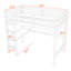 Lit mezzanine simple avec bureau intégré Getman par Harriet Bee-1344181291