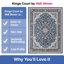 Tapis bleu antidérapant Gioanna-57606694