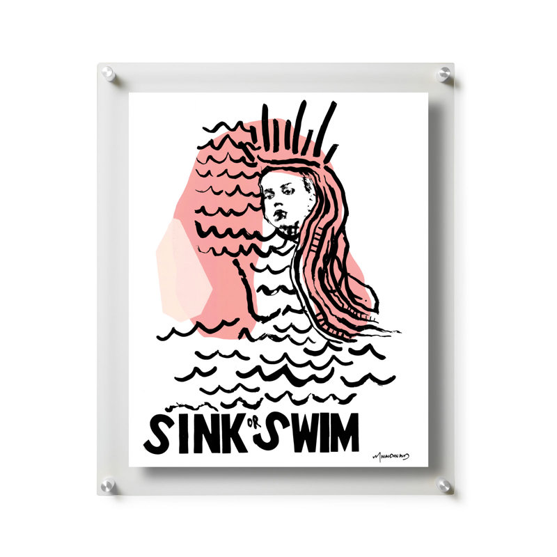 «Sink or Swim» par Maggie Macdonald, H 19 po x l 23 po, Impression encadrée sans passe-partout