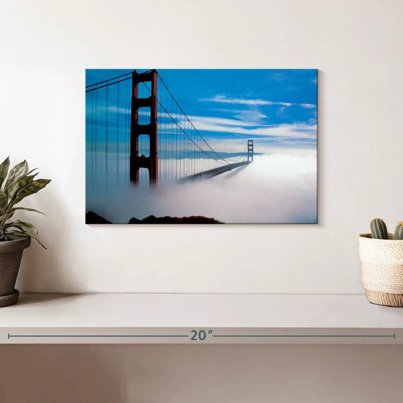 Lilie Golden Gate Bridge dans la brume, H 8 po x l 12 po