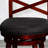 30" Rotating Bar Stool With Cherry Enamel Finish, Charcoal Seat Swivel In Cozy Fabric - Relaxing And Stylish-752784862-752784851