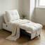 Canapé-lit simple en tissu avec port USB, poche de rangement et dossier ajustable Teddy