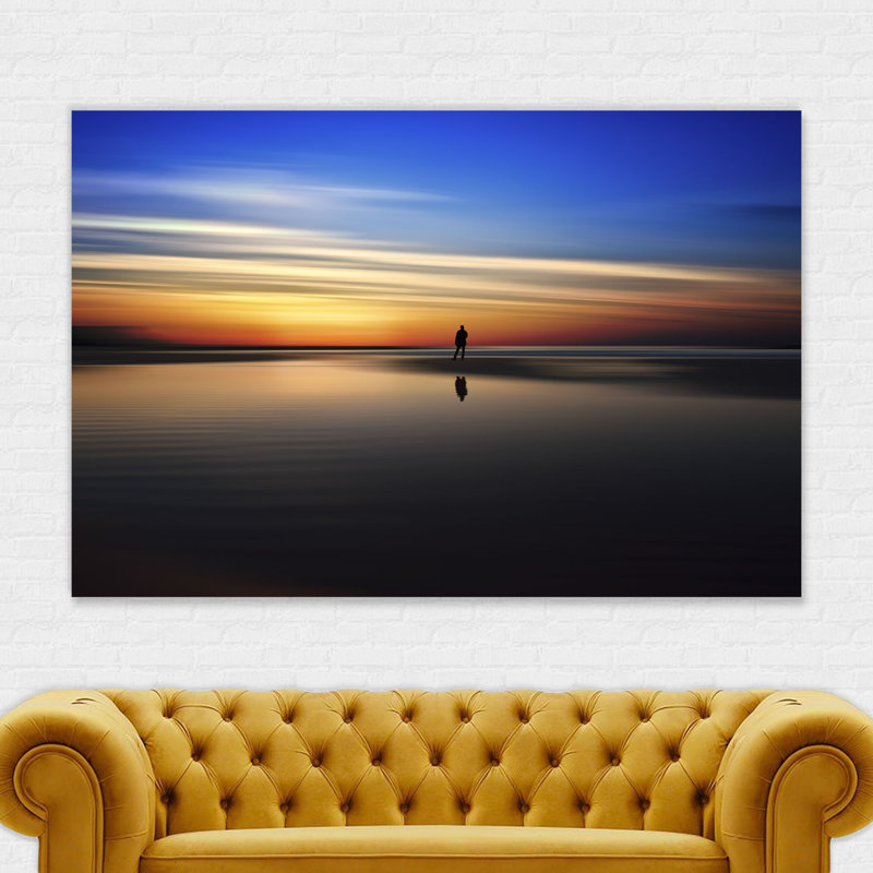 Reflection Beach Solitude - Wrapped Canvas Print, 31cm H x 41cm W x 4cm D