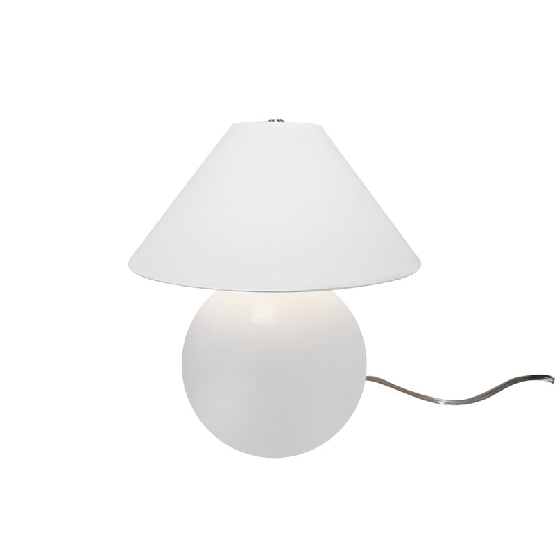 Lampe de table en céramique Caroldine, Bisque, H 12 po x l 11 po x P 11 po