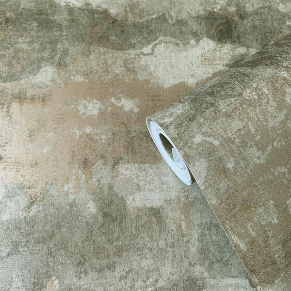 Elegance 10m x 53cm Satin Wallpaper Roll, Green