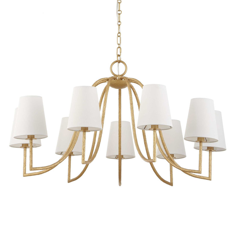 Lustre doré 9 lumières Uttermost Seville