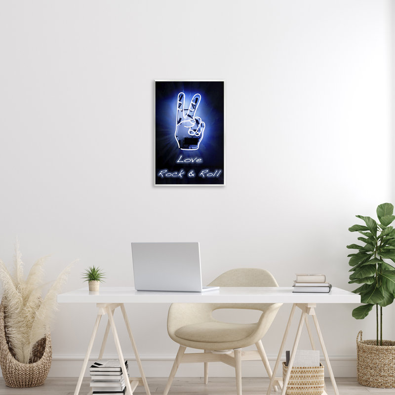 «Love Rock & Roll Neon» par Graffi *ee Studios, H 19 po x l 13 po