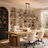 Baconton 45.3" W 5-Light Dimmable Linear Pendant with Crystal Accents