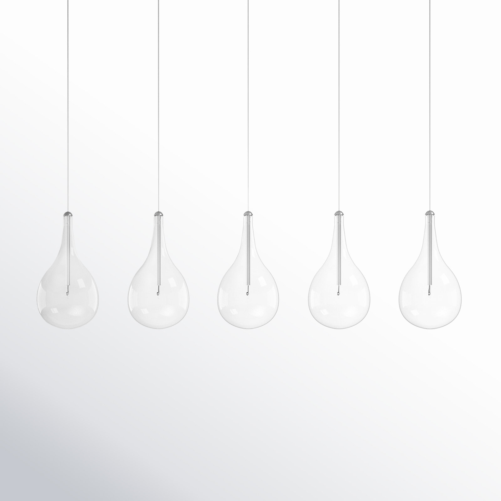 Deva 5 Light Glass Dimmable Pendant