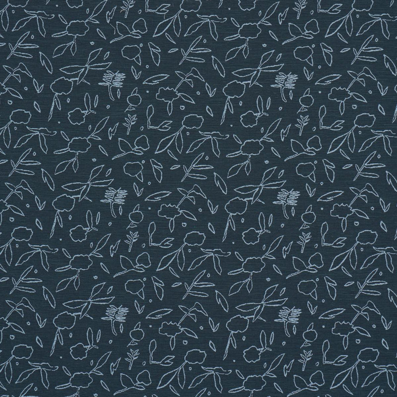 Tissu Schumacher X Caroline Z Hurley, Bleu