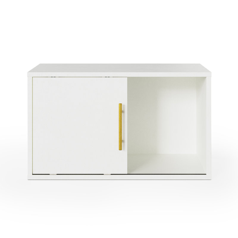 Bibliothèque empilable Adavia avec porte coulissante