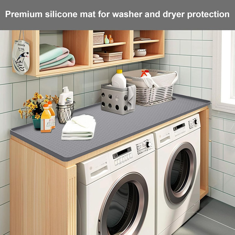 CHUANGWENYI Washer And Dryer Covers For The Top, Washer Dryer Countertop, Washing Machine Cover, Dryer Top Protector Mat... 