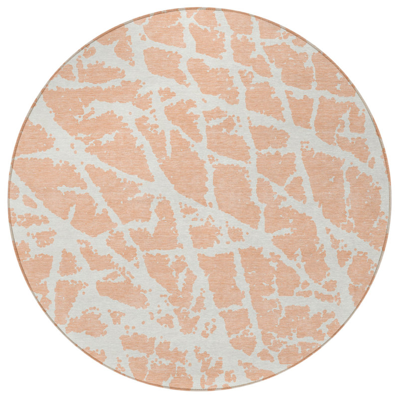 Tapis extérieur rond antidérapant lavable et antidérapant 8 pi