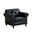 Chaise d'appoint en similicuir avec coussin-235384892