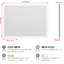 Miroir de salle de bain 48 po x 36 po à fixation murale à DEL, contrôle tactile de brouillard, lumières réglables modernes, cadre argenté moderne avec luminosité, aluminium imperméable