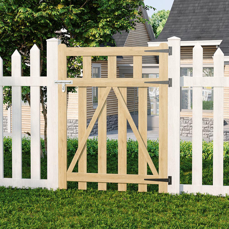120 cm H Solid Wood Gate Fencing, 120 cm H x 90 cm W x 3 cm D
