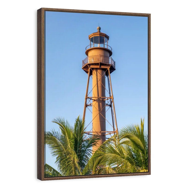 Phare de Sanibel Island, Floating Frame Walnut, 27" x 40"