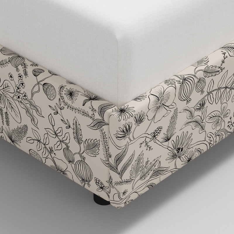 Hampton Bed In Aviary Black & Cream, King, Aviary Black & Cream