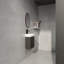 Meuble-lavabo de 15,94 po Black American Design - Armoire murale en bois d'ingénierie avec lavabo en céramique facile à nettoyer et rangement peu encombrant-1403069259