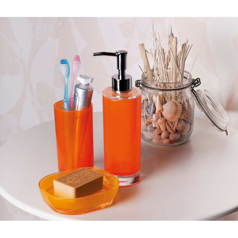 Spa Bathroom Accessory Set, Orange