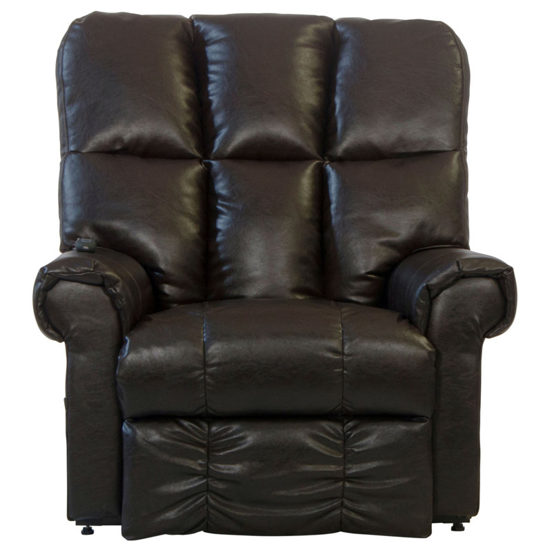 Colquitt Faux Leather Lift Assist Power Recliner, Brown Faux leather